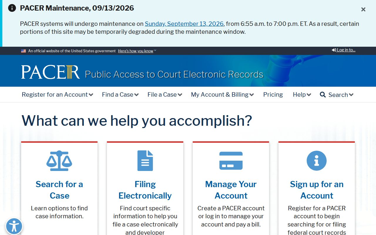 Keweenaw County arrest warrant lookup page showing the federal case search interface